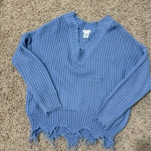 Main Strip Light Blue Knit Sweater